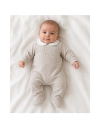 copy of Embroidered Chenille Baby Sleepsuit - Green Bear - Coccode' Firenze