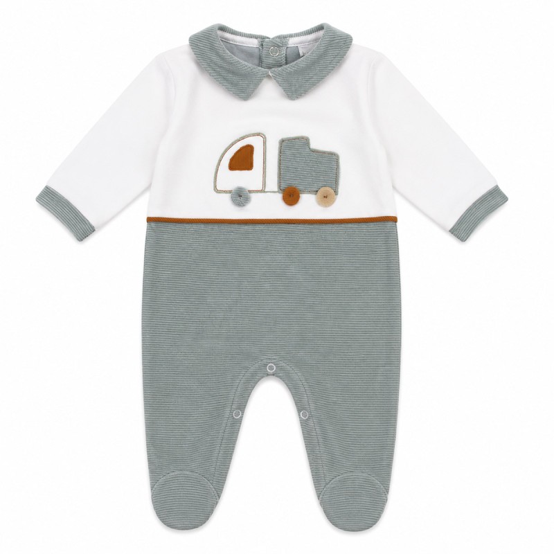 Embroidered Chenille Onesie with Collar - TU6470 - Le Chicche