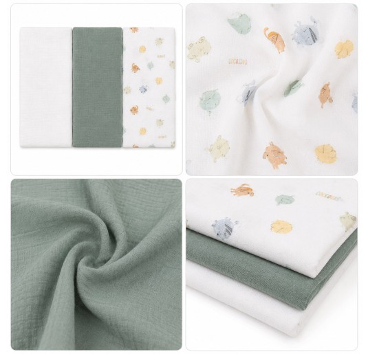Set 3 copertine in garza di cotone biologico - C00825V - Coccode' Firenze 2