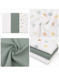Set 3 copertine in garza di cotone biologico - C00825V - Coccode' Firenze