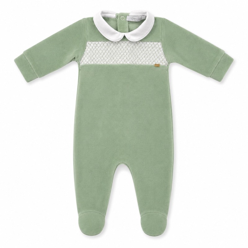 Embroidered Green Chenille Baby...