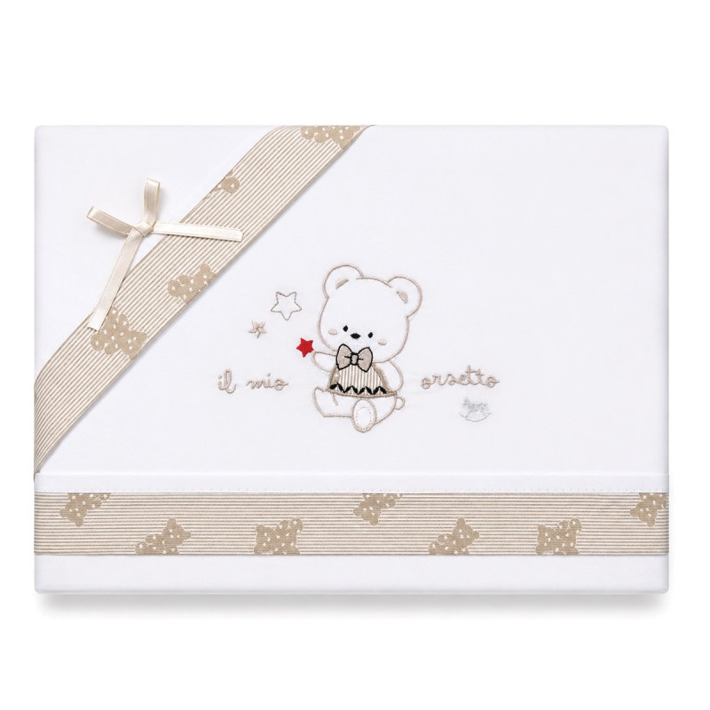 Embroidered Baby Cot Sheet Set - "My...