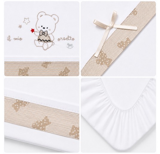 Set lenzuola lettino ricamato - "Il mio Orsetto" - Mio... 2