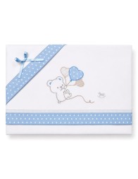 Set cotton sheets for cradle and pram – Teddy Bear with Balloons – Mio Piccolo