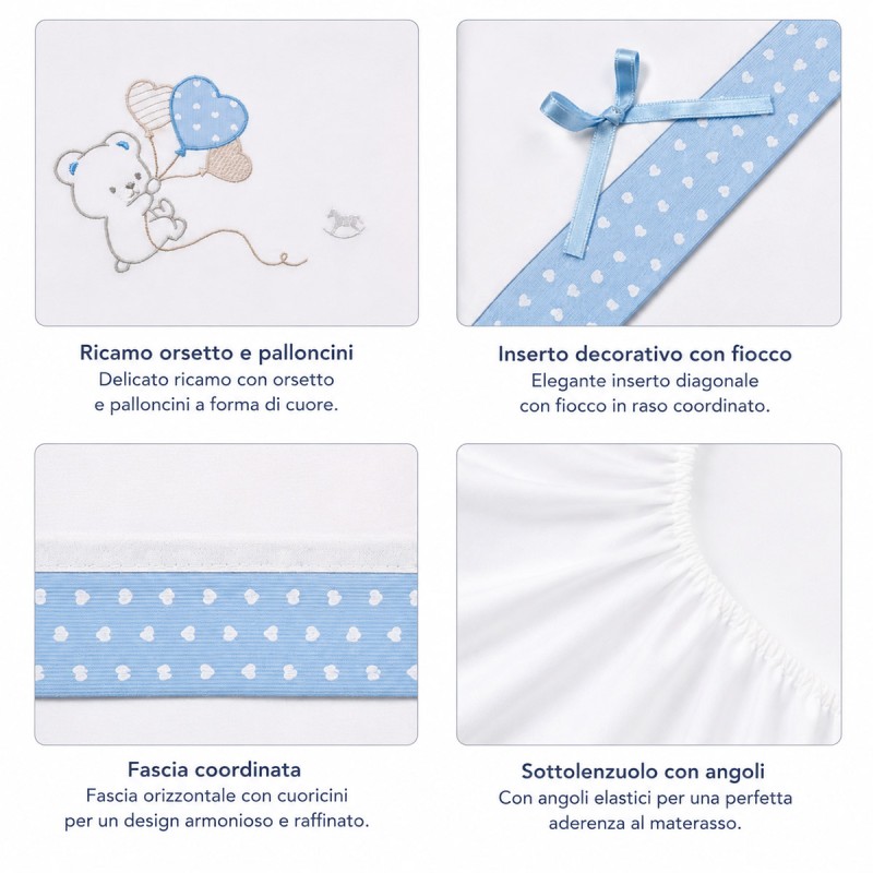 Set cotton sheets for cradle and pram...