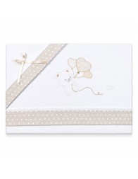 Set cotton sheets for cradle and pram – Teddy Bear with Balloons – Mio Piccolo