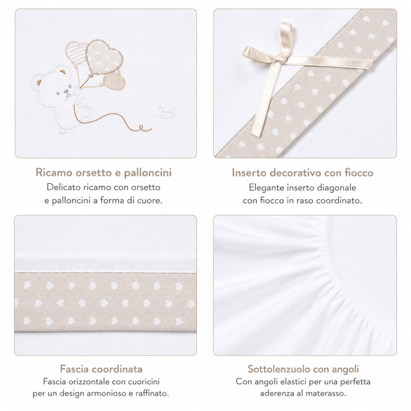 Set cotton sheets for cradle and pram...