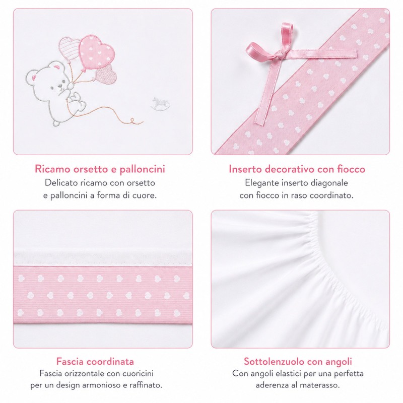 Set cotton sheets for cradle and pram...