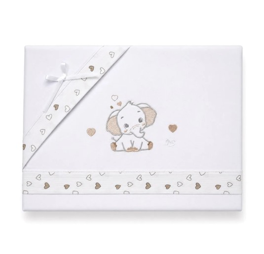Cradle and Pram Sheet Set - Elephant - Mio Piccolo