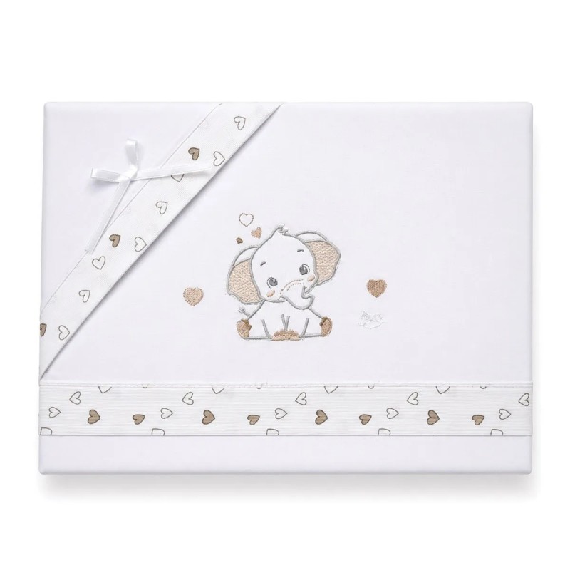 Cradle and Pram Sheet Set - Elephant...