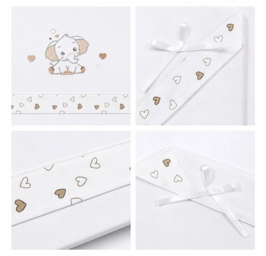 Cradle and Pram Sheet Set - Elephant - Mio Piccolo 2