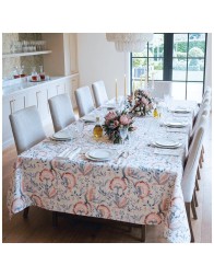 Kryia cotton Panama tablecloth with floral and butterfly print