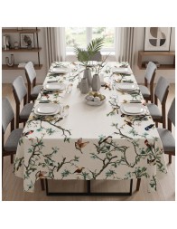 Pure cotton tablecloth with Birds pattern – Corredo Italiano