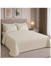 Double quilted bedspread in pure cotton satin - Elegance - Corredo Italiano