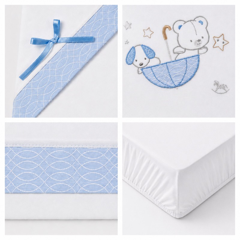 Cradle and Stroller Sheet Set – Teddy...