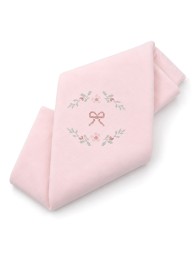 Pink embroidered chenille baby blanket 75x95 cm for crib