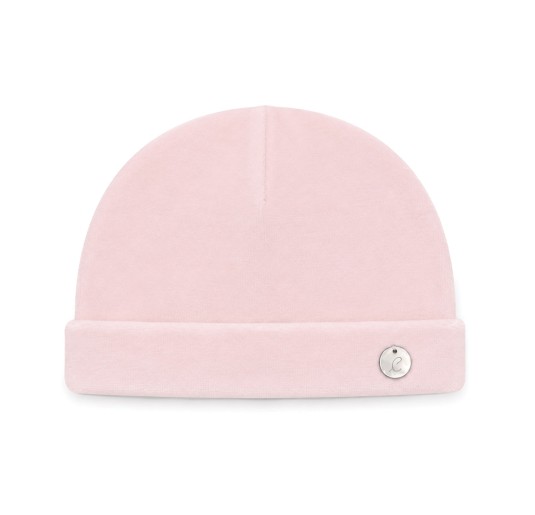 Cappellino neonata in ciniglia rosa - C64700R - Coccode'...