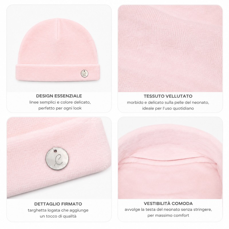 Baby Girl Pink Chenille Hat - C64700R...