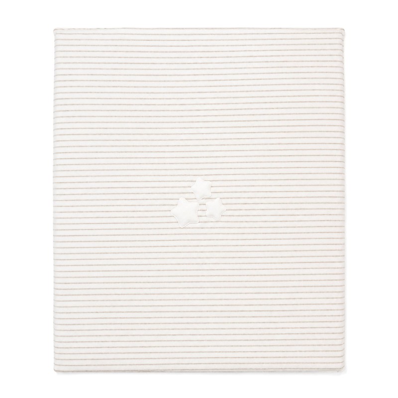 Embroidered Chenille Baby Blanket for Cradle – Beige Little Stars – Coccodé