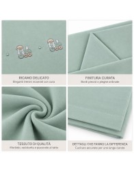 Cradle and Pram Sheet Set – Train LC03389 – La Fatina