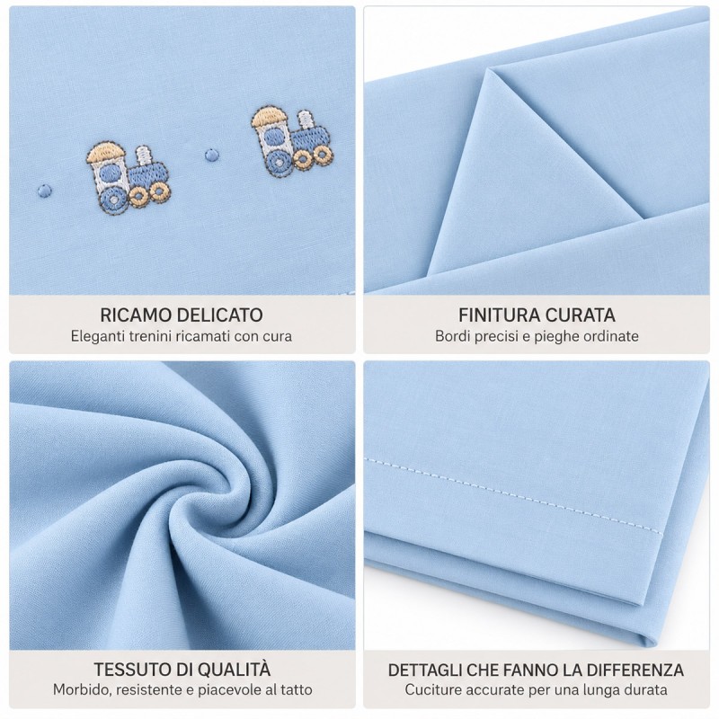 Cradle and Pram Sheet Set – Train...