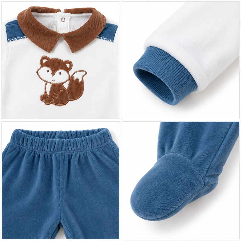 Velour Sleepsuit 2 pieces with...
