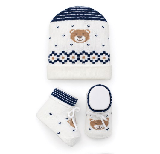 Cap with Shoes in warm cotton - WSE8991BL - Mafer