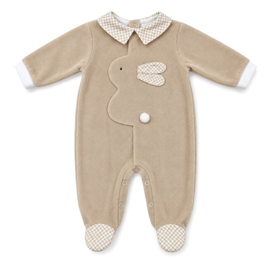 Newborn chenille layette LCH9250A26 with matching sleepsuit, blanket, hat and bib 2