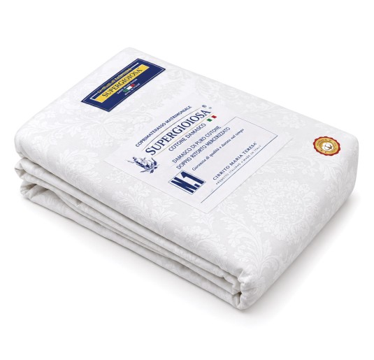Double Mattress Protector in Damask Cotton – Supergioiosa...
