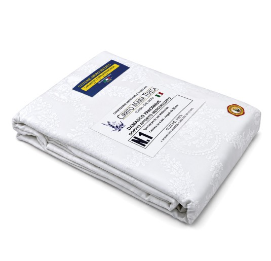 Panormus damask mattress cover in mercerized double-twisted cotton
