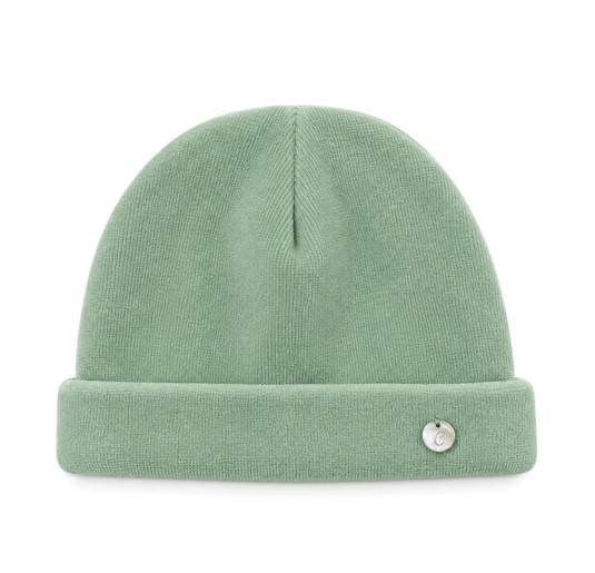 Cappellino neonato in ciniglia Verde Salvia - C64700V -...