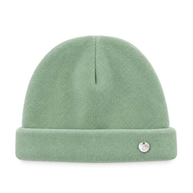 Baby Boy Sage Green Chenille Hat -...