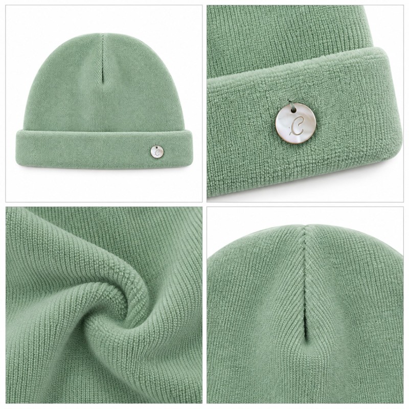 Baby Boy Sage Green Chenille Hat -...