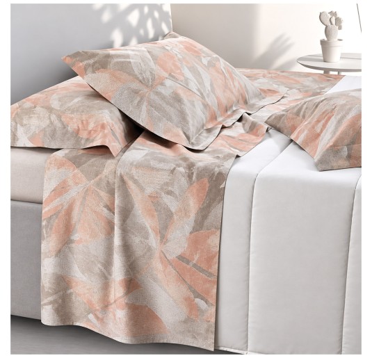 Ofelia Gabel double bed sheet set in pure cotton with floral design 2