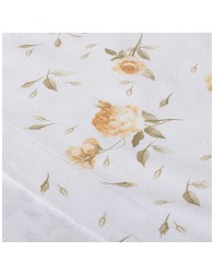 Double flannel sheet set Rosa Caleffi with top sheet and frilled pillowcases