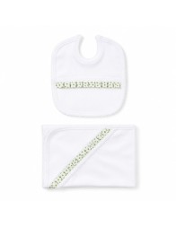 Newborns Set with Embroiderable Bib and Blanket – CJT09 – Coralo Baby