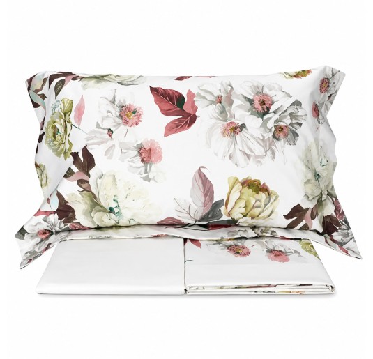 Peony - percale cottone double bed sheet set by Gabel 2