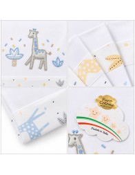 Set lenzuola per culla e carrozzina ricamato - Giraffa - La Fatina