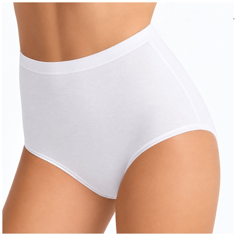 L'Altra Cotonella pack of 2 white women's stretch cotton briefs with high-rise fit