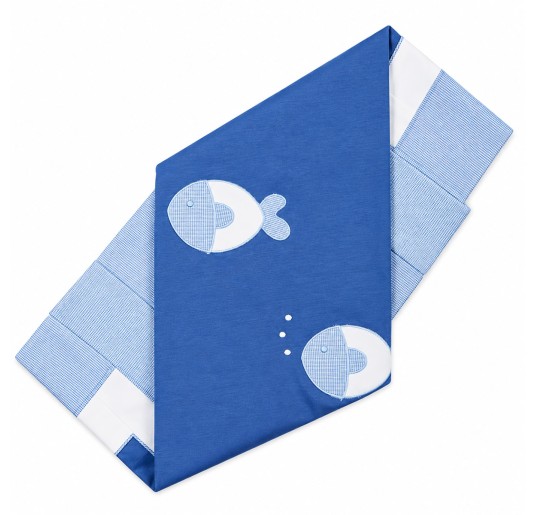 Teneri & Belli baby layette set in cotton with fish design blanket and cot sheets 2