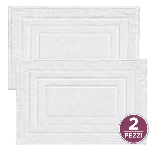 Set of 2 Pure Cotton Shower Mats 500GSM 40x60 cm -