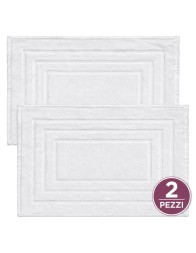 Set of 2 Pure Cotton Shower Mats 500GSM 40x60 cm -