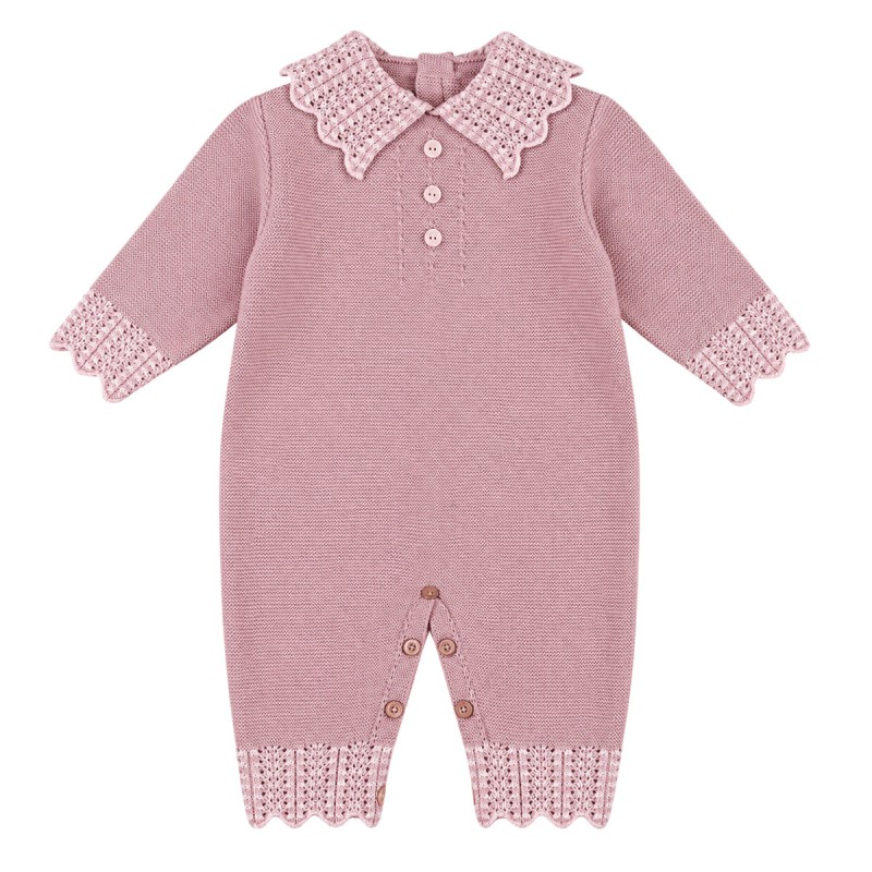 Set corredino prima uscita neonata Stella con tutina in lana