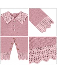 Baby girl Newborn jumpsuit pure wool - IB4010 - Stella