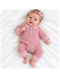 Baby girl Newborn jumpsuit pure wool - IB4010 - Stella