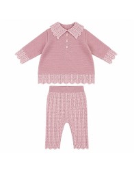 Set bauletto corredino prima nascita neonata pura lana - IB40B - Stella