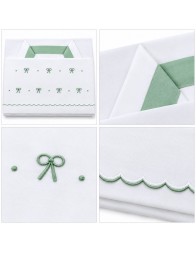 Cradle and Pram Sheet Set - Nodi d'Amore LC03388 - La Fatina