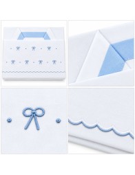 Cradle and Pram Sheet Set - Nodi d'Amore LC03388 - La Fatina