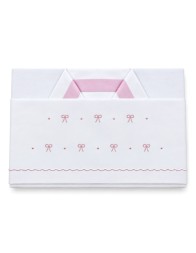 Cradle and Pram Sheet Set - Nodi d'Amore LC03388 - La Fatina