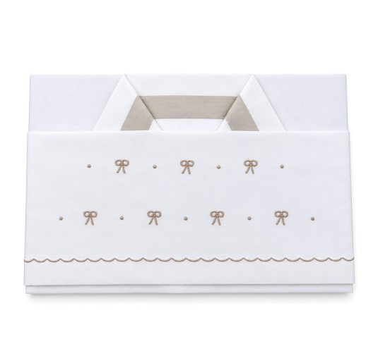 Cradle and Pram Sheet Set - Nodi d'Amore LC03388 - La Fatina 2
